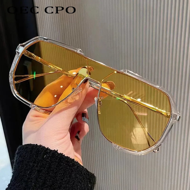 Fashionable Oversized Sunglasses for Women 2024 Eye Catching Keep Short Sun Glasses